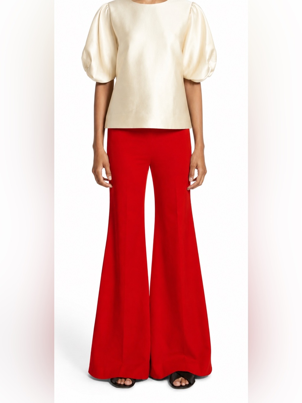 Rosetta Getty jersey flare wide leg pants